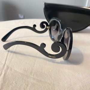 Prada baroque sunglasses and marc jacobs case